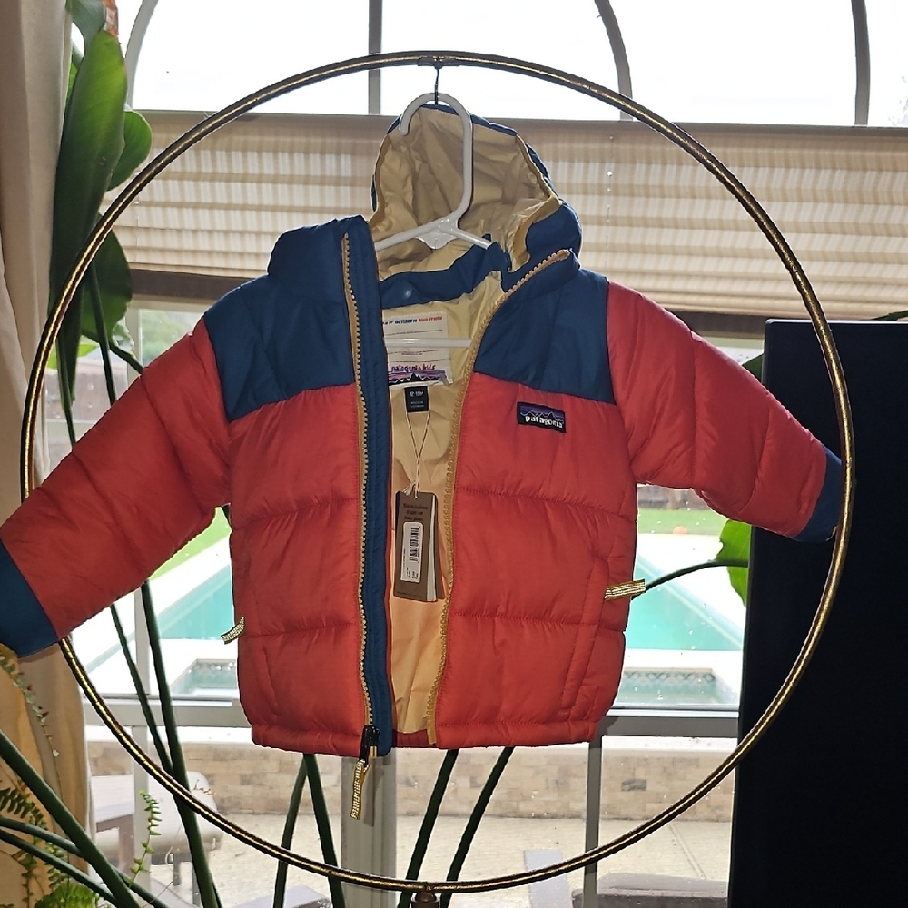 Patagonia Kids Puffer Jacket - Red and Blue - Picture 7 of 8